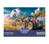 Rural Tractor Scene Sturdy Paper Pieces Vintage Farm Landscape Ideal for Training Logical Thinking, Memory And Concentration in Free Time 38x26cm/1000pcs