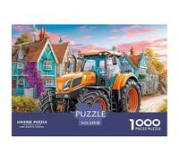 Rural Tractor Scene Thick Cardboard Pieces Colorful Village Illustration Excellent for Training Memory, Concentration And Logical Thought Process 52x38cm/1000pcs