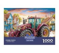 Rural Tractor Scene Thick Sturdy Cardboard Vintage Countryside Painting Excellent Brain Game, Suitable for Improving Mental Flexibility And Focus 52x38cm/1000pcs