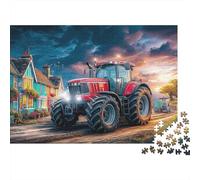 Rural Tractor Scene Thousand Piece Rural Farm Scene Stylecardboard Jigsaw Puzzle Travel Thick Pieces No Burrs Lightweight Travel Friendly Easy 52x38cm/1000pcs