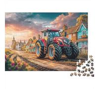 Rural Tractor Scene Thousand Pieces Vintage Countryside Illustrationcardboard Puzzle for Teens Sturdy No Burrs Easy to Assemble Gift Birthday Gift Stress Relief 70x50cm/1000pcs