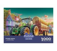 Rural Tractor Scene Well Made Cardboard Pieces Cartoon Farm Landscape Excellent for Brain Exercise, Memory Improvement And Mental Relaxation at Home 52x38cm/1000pcs