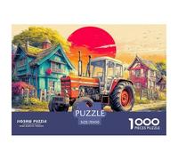 Rural Tractor SceneAstounding 1000-Piece Jigsaw Puzzles for Adults Vintage Farm Art Style A Grand Collection of Impossible, Hard, Difficult Challenging Puzzle Educational Games for All - A Daunting Ye