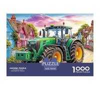 Rural Tractor SceneColossal Jigsaw Puzzles for Adults Vibrant Village Illustration A Vast Collection of 1000 Advanced, Seemingly Impossible Challenging Puzzle Game Pieces - A Majestic Gift for Determi