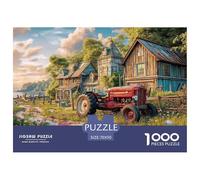 Rural Tractor SceneColossal Jigsaw Puzzles for Adults Vintage Farm Landscape A Vast Collection of 1000 Advanced, Seemingly Impossible Challenging Puzzle Game Pieces - A Majestic Gift for Determined Ad