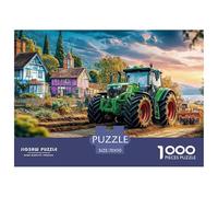 Rural Tractor SceneColossal Jigsaw Puzzles for Adults Vintage Farm Landscape Art A Vast Collection of 1000 Advanced, Seemingly Impossible Challenging Puzzle Game Pieces - A Majestic Gift for Determine