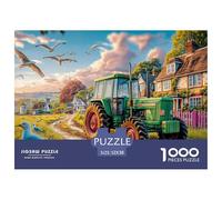 Rural Tractor SceneDeluxe Jigsaw Puzzles for Adults Vintage Farm Landscape Featuring 1000 Intricate And Challenging Educational Puzzle Pieces - Crafted to Be An Exceptional Gift Jigsaw Puzzles for Adu