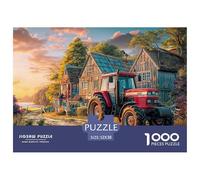 Rural Tractor SceneEngaging 1000-Piece Jigsaw Puzzles for Adults Vintage Farm Landscape Style Featuring Challenging Educational Games for Both Women And Men - A Fantastic Collaborative Activity for Ad