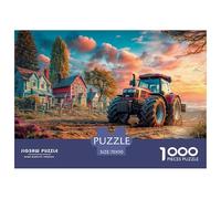 Rural Tractor SceneExquisite 1000-Piece Jigsaw Puzzles for Adults Vintage Farm Landscape Style Containing A Wealth of Challenging Educational Puzzle Game Pieces - Designed to Be A Cherished Gift Jigsa