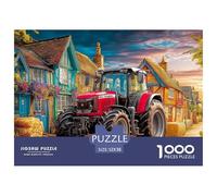 Rural Tractor SceneHerculean Jigsaw Puzzles for Adults vibrant Village Art Style A 1000-Piece (Advanced) Epic of Impossible, Hard, And Difficult Challenging Puzzle Games - The Supreme Gift for Puzzle-