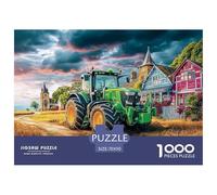 Rural Tractor SceneIntricate 1000-Piece Jigsaw Puzzles for Adults Vintage Farm Landscape Art Presenting A World of Challenging Puzzle Games - These Stand As The Premier Gift Jigsaw Puzzles for Adults