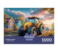 Rural Tractor SceneLegendary Jigsaw Puzzles for Adults Vintage Farm Landscape Presenting 1000 Advanced ‘Impossible-to-Hard’ Difficulty Challenging Puzzle Educational Games for Both Women And Men - The
