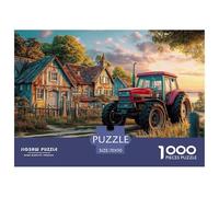 Rural Tractor SceneMonumental Jigsaw Puzzles for Adults Vintage Countryside Painting Featuring 1000 Advanced, Notoriously Difficult Challenging Puzzle Educational Game Pieces - Designed As The Most Me