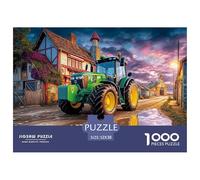 Rural Tractor SceneMonumental Jigsaw Puzzles for Adults Vintage Countryside Painting Featuring 1000 Advanced, Notoriously Difficult Challenging Puzzle Educational Game Pieces - Designed As The Most Me