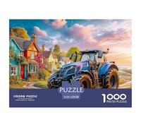 Rural Tractor SceneOverwhelming 1000-Piece Jigsaw Puzzles for Adults Modern Farm Vehicle Style A Crusade Through Impossible, Hard, And Difficult Challenging Puzzle Games - The Most Prestigious Gift Fo