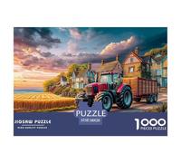 Rural Tractor SceneProdigious 1000-Piece Jigsaw Puzzles for Adults Vintage Countryside Painting Consisting of 1000 Seemingly Insurmountable Challenging Puzzle Educational Pieces - Forged As A Legacy G