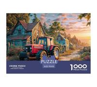 Rural Tractor SceneProdigious 1000-Piece Jigsaw Puzzles for Adults Vintage Farm Landscape Consisting of 1000 Seemingly Insurmountable Challenging Puzzle Educational Pieces - Forged As A Legacy Gift Ji