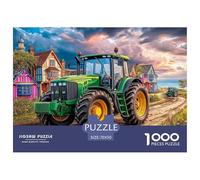 Rural Tractor SceneProfessional-Grade Jigsaw Puzzles for Adults Vintage Farm Landscape Art A Demanding 1000-Piece (Advanced) Challenging Puzzle Games Experience - Serves As An Excellent And Enjoyable