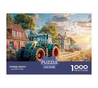 Rural Tractor SceneProfessional-Grade Jigsaw Puzzles for Adults Vintage Farm Landscape Art A Demanding 1000-Piece (Advanced) Challenging Puzzle Games Experience - Serves As An Excellent And Enjoyable