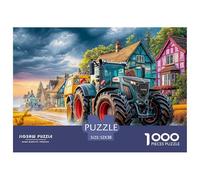 Rural Tractor SceneTitanic Jigsaw Puzzles for Adults Vintage Farm Landscape Art Tackle The 1000-Piece (Advanced) Gauntlet of Impossible, Hard, And Difficult Challenging Puzzle Games - The Defining Gif