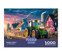 Rural Tractor SceneTitanic Jigsaw Puzzles for Adults Vintage Farm Landscape Tackle The 1000-Piece (Advanced) Gauntlet of Impossible, Hard, And Difficult Challenging Puzzle Games - The Defining Gift Ji