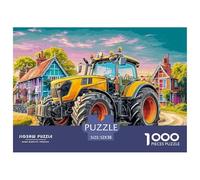 Rural Tractor SceneUltimate Challenge Jigsaw Puzzles for Adults Vibrant Countryside Illustration Conquer The 1000-Piece (Advanced) Impossible, Hard, And Difficult Challenging Puzzle Educational Games