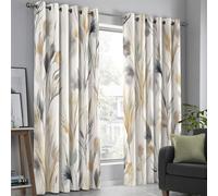 Rural Wild Grass Pattern 100% Blackout Curtains 54 Inch Length 2 Panels Set Country Style Drapes for Kitchen Blackout Curtains Insulated Room Darkening Window Curtain, 46 X 54 Inch
