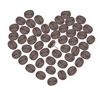 Rurili Mini Resin Coffee Beans Shape Thumbtack Push Pins for Bulletin Board, Map, Cork Board, Walls 30 Pcs