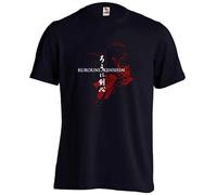 Rurouni Kenshin Shounen Anime T-Shirt Tee Kenshin Himura Black L