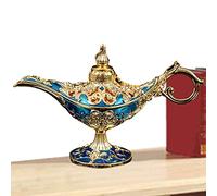 Rurunklee Aladdin Light | Vintage Legend Oil Lamps Tabletop Decor Art Craft,Vintage Legend Engraving Pattern Classic Arabian Costume Props Lamp for Home Decor Aladdin