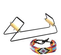 Rurunklee Bead Machine Kit - Stainless Steel Beading Threader,Handmade Bead Weaving Machine Jewelry Making Supplies for Beginners Earrings Craft Home School