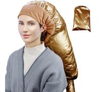 Rurunklee Bonnet Hair Dryer Hood Diffuser Attachment, Soft Adjustable Dryer Cap with Headband, Heat Protector Hair Drying Hoods, Deep Conditioning Oiling and Hair Drying