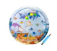 Rurunklee Cat Water Mat | Thickened Water Bed Cat Sensory Toys - Enrichment Sensory Interactive Waterbed with Fish for Outdoor Indoor