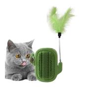 Rurunklee Catnip Licking Balls for Cats Wall, Teaser Stick Catnip Ball Groomer Brush, Kitten Scratcher Groomer Catnip Toys for Cats to Lick, Massage