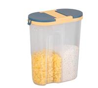 Rurunklee Cereal Storage Container 2-in-1 Box Airtight Food Pantry Storage Container Kitchen Dispenser for Cereals
