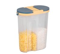 Rurunklee Cereal Storage Container 2-in-1 Box Airtight Food Pantry Storage Container Kitchen Dispenser for Cereals