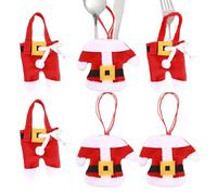 Rurunklee Christmas Silverware Holders | Christmas Decoration Ornaments,Tableware Bags,for Dining Table Restaurant Hotel Banquets Party Holiday Festivals Dinner Spoon Knives Fork