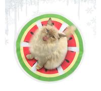 Rurunklee Cooling Mat for Cats - Cute Water Sensory Pad for Puppy | Fruit Pattern Travel Round Ice Water Cooling Cushion for Dogs and Cats