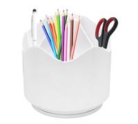 Rurunklee Desk Organizer, 360° Rotating Pen Holder for Accessories with 6 Compartments Pencil Organizer, Pen Storage Box for Offices, Home