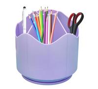 Rurunklee Desk Organizer, 360° Rotating Pen Holder for Accessories with 6 Compartments Pencil Organizer, Pen Storage Box for Offices, Home