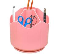 Rurunklee Desk Organizer, 360° Rotating Pen Holder for Accessories with 6 Compartments Pencil Organizer, Pen Storage Box for Offices, Home