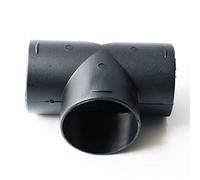 Rurunklee Dust Connector Fittings, Round Duct Elbow Duct Splitter, 60mm/75mm Air Vent Ducting Y Piece Elbow Pipe, Y Shape Outlet Connector Black