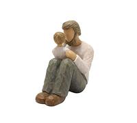 Rurunklee Father and Son Statues, Sculpted Hand-Painted Figure, Family Figurines, Resin Ornament Sculpture Craft for Home Bedroom Living Room Tabletop Décor