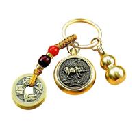 Rurunklee Feng Shui Keychain,Fengshui Money Gourd Keychain - Gourd Key Chain, Beautiful Gourd Keychain, Lucky Keychain Set with Feng Shui, Key Rings for Good Luck