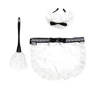 Rurunklee French Maid Accessories, 3 /Set French Maid Cosplay Costume Headband Apron Duster
