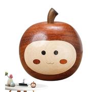 Rurunklee Fruit Statue | Wooden Desktop Statue - Hand-Carved Decorative Sculpture Craft for Bedside Nightstand Bookshelf Window Sill