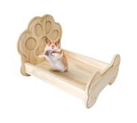 Rurunklee Hamster Bed for Cage | Off The Floor Wooden Hamster Bed | Portable Chinchillas Sleeping Beds, Cute Small Animal Bed for Hedgehogs