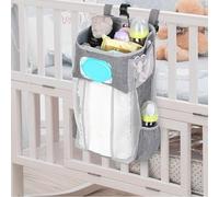 Rurunklee Hanging Diaper Caddy, Changing Table Diaper Organizer, Nursery Organizer for All Baby Essentia_ls, Diaper Storage Organizer with Multiple Pockets, 17.5 x 9 x 6 inches
