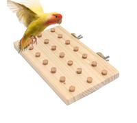 Rurunklee Parrot Chew Toys, Educational Chew Block Parakeet Training Games, Sturdy Small Animal Activity Game Wooden Board for Anchovies Parakeets