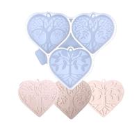 Rurunklee Silicone Heart Mould, Tree Mould for Resin - Non-Stick Heart-Shaped Mould, Food-Grade Moulds for Living Room, Bedroom, Kitchen, Cute Casting Moulds for Doors, Walls